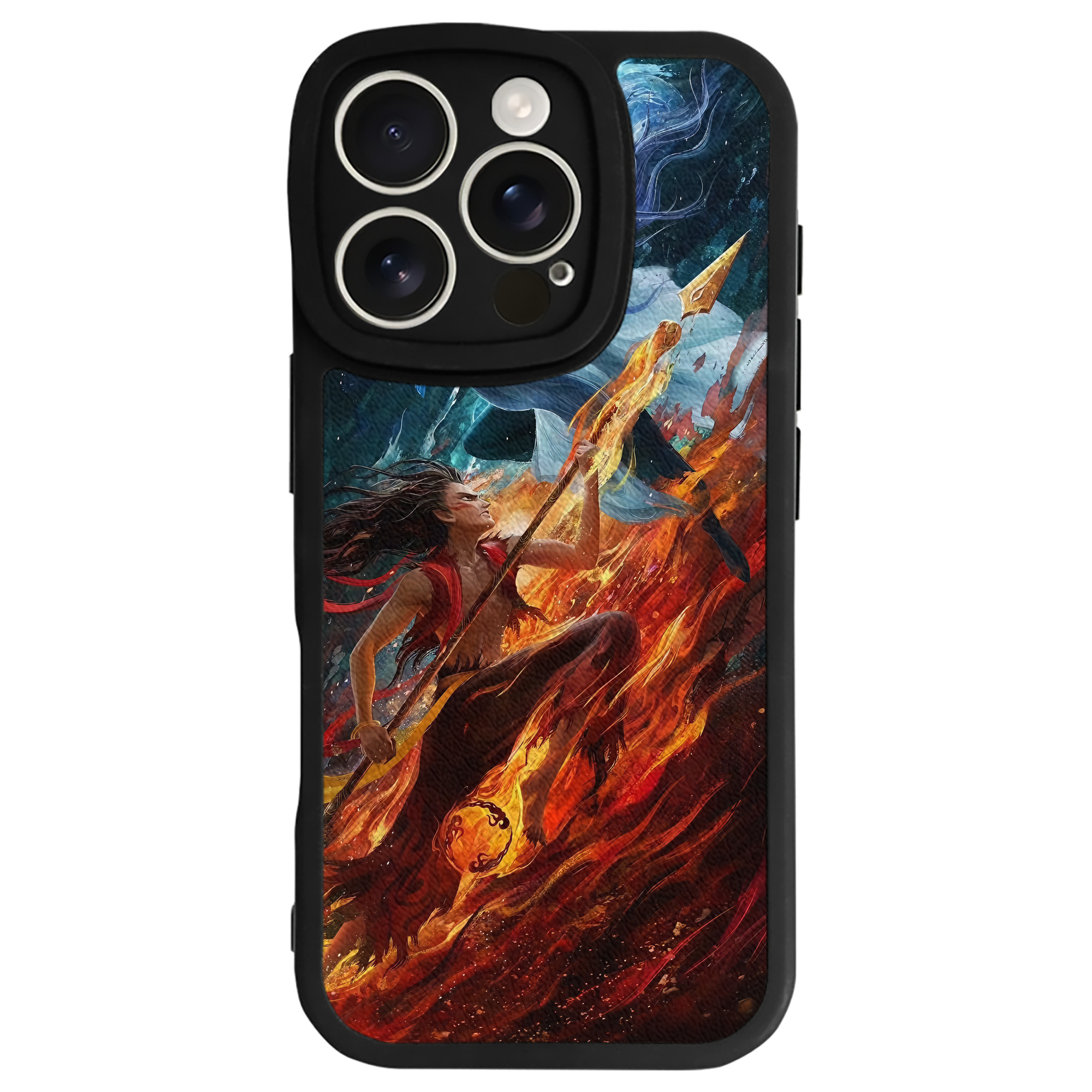 （画像用） Ne Zha 2 ナタ 魔童の大暴れ 【iPhone 16シリーズ対応】シリコンスマホケース（レザー調） 材質：シリコン